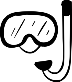 Glasses And Snorkel Sketch Drawing Svg, Free Vectors File